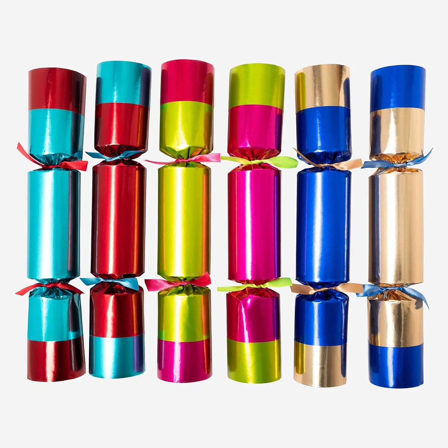 Décoration de Noël - Lot de 6 crackers traditionnels faits main - Multicolore - 2