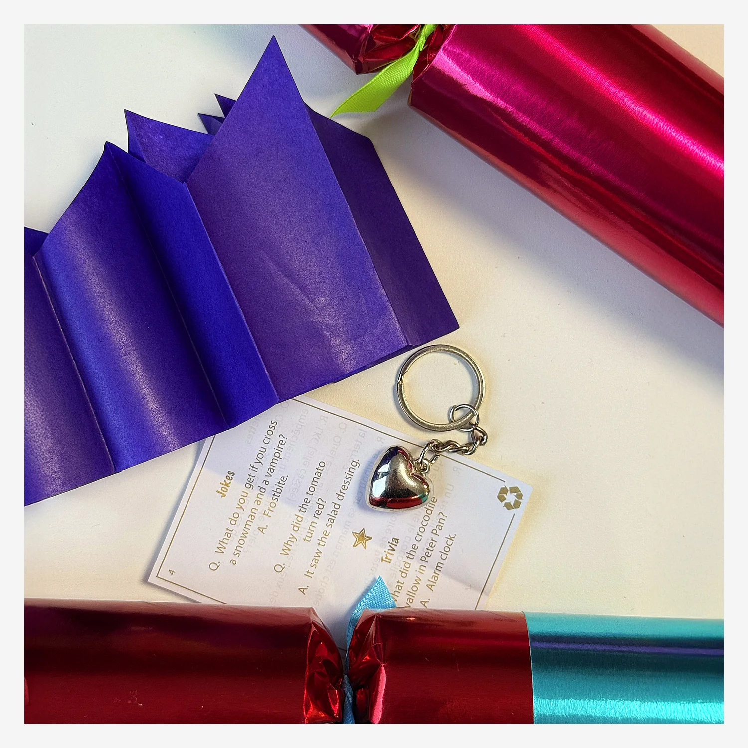 Décoration de Noël - Lot de 6 crackers traditionnels faits main - Multicolore - 6