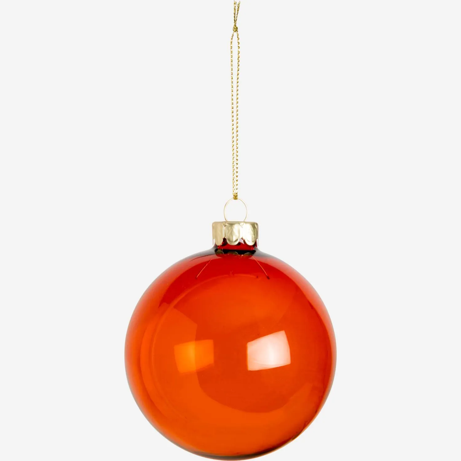 Décoration de Noël - Boule en verre - Orange