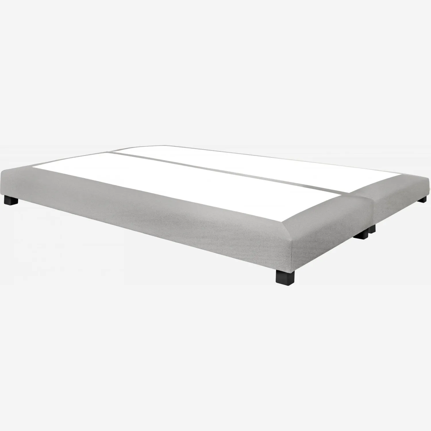 Sommier à lattes en tissu - 2 x 90 x 200 cm - Gris
