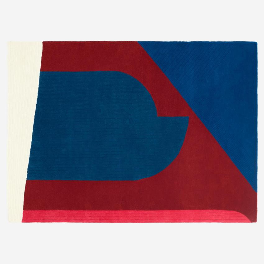 Getufteter Teppich aus Wolle - 170 x 240 cm - Rosa
