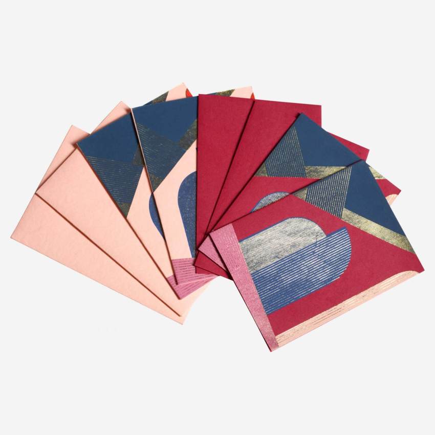 4er-Set Karten mit Umschlägen - Design by Floriane Jacques
