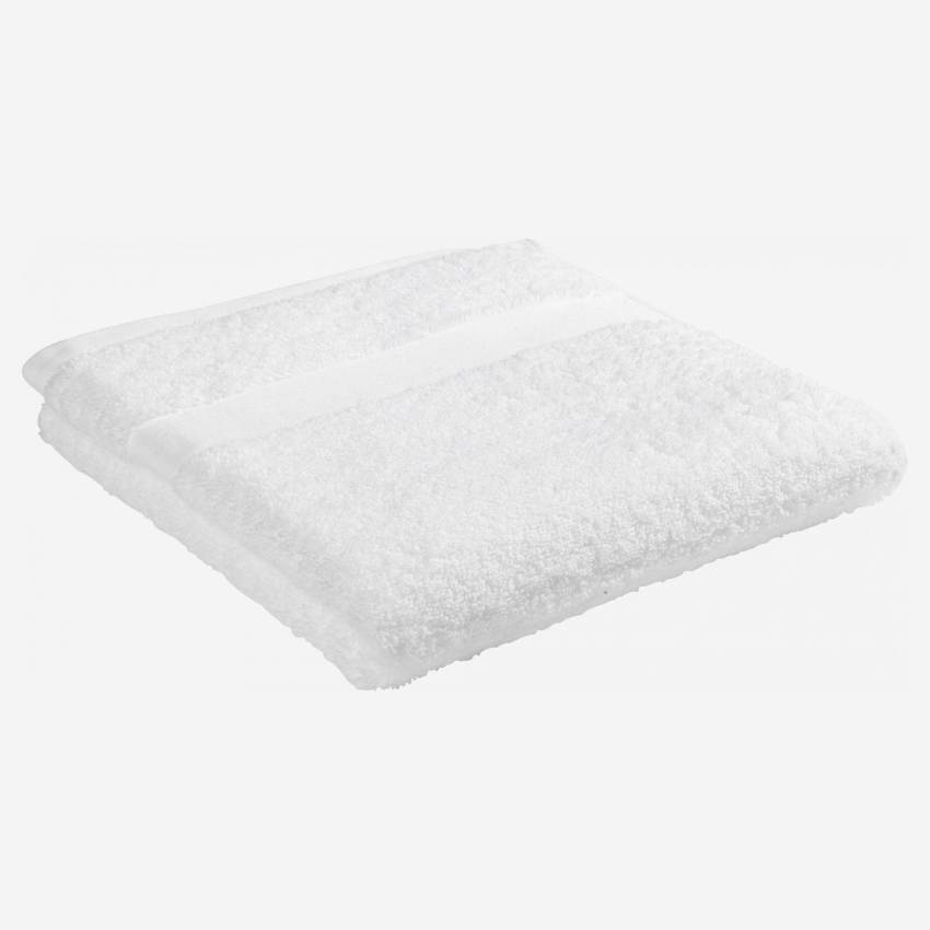 White coton bath towel