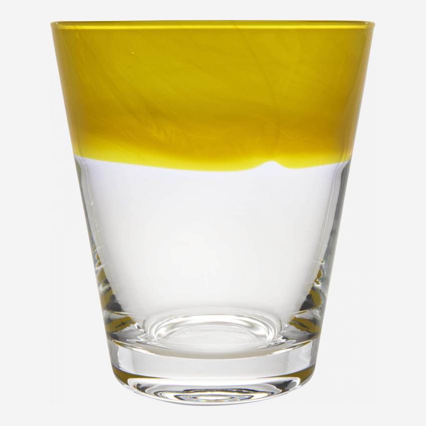 Vaso de Vidrio Soplado 360 ml - Amarillo