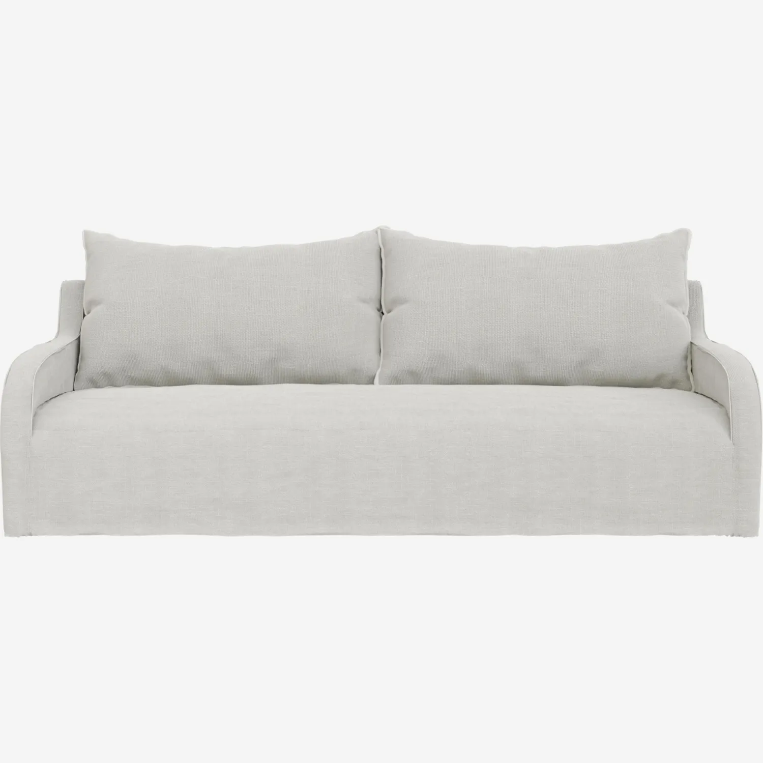 3-Sitzer-Sofa aus Leinen - Weiß