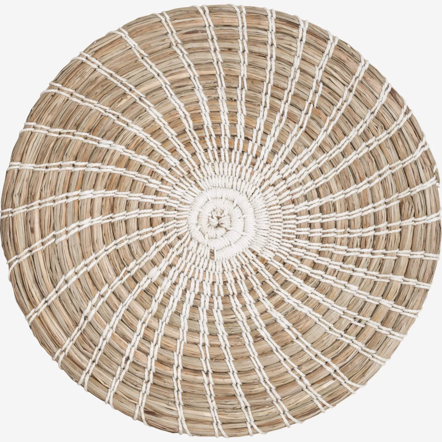 Décoration murale en jonc de mer - 38 cm - Naturel