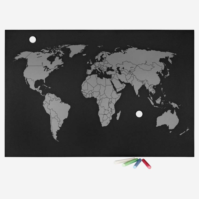 Tableau magnétique carte du monde