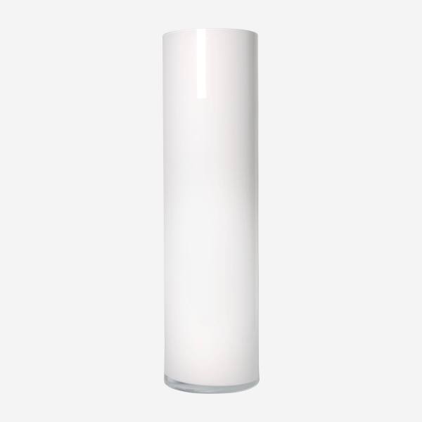 Vase, 60cm, aus Glas, weiß