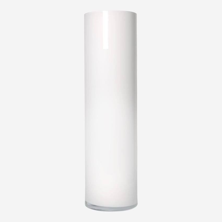 Vase, 60cm, aus Glas, weiß