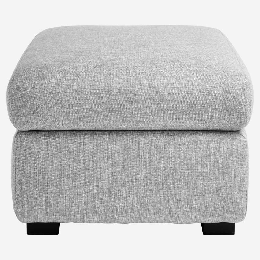 Fabric footstool - Light grey