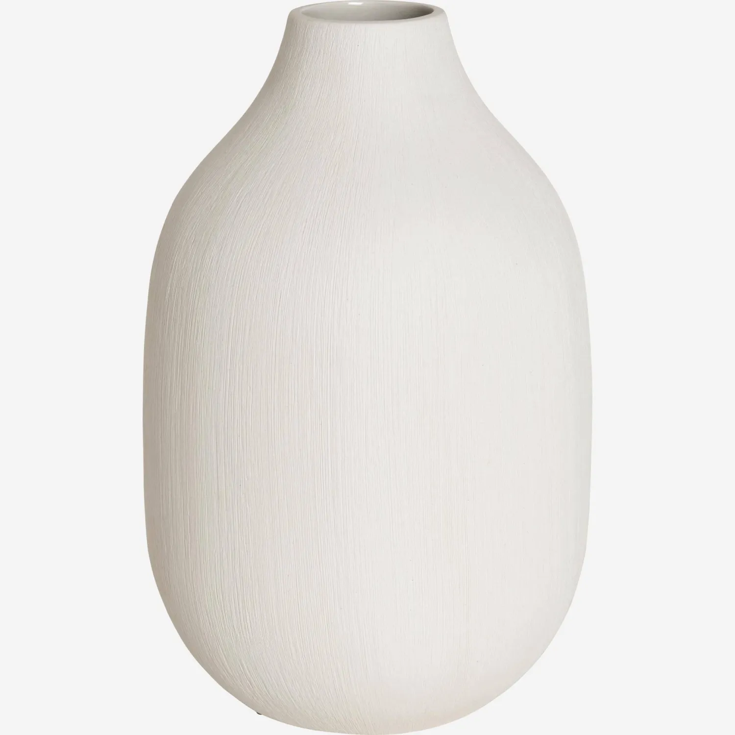 Vase  en céramique - 14 x 22 cm - Crème