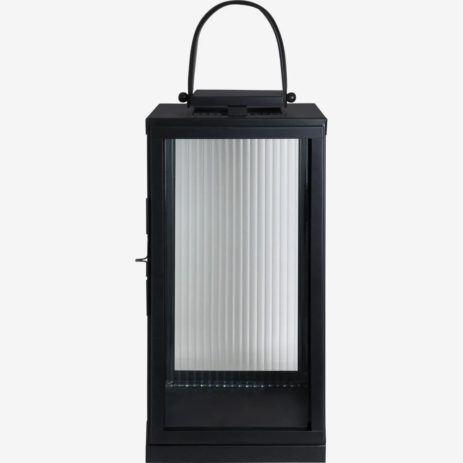 Lanterne en acier - 24 x 53 cm - Noir
