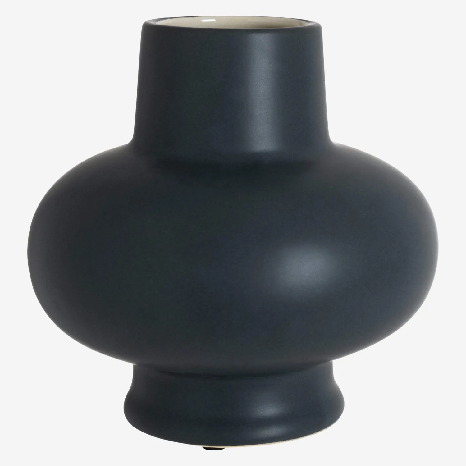 Vase  en grès - 18 x 17 cm - Noir - 1