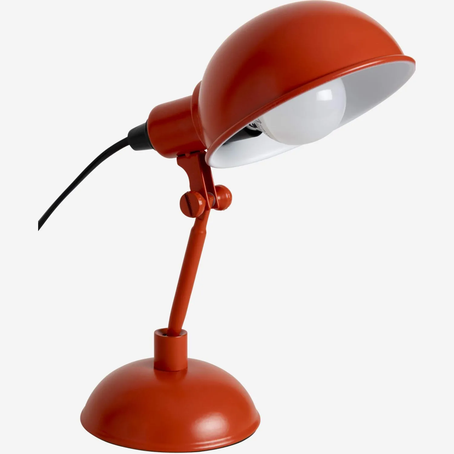 Lampe de bureau en métal - 24 cm - Orange