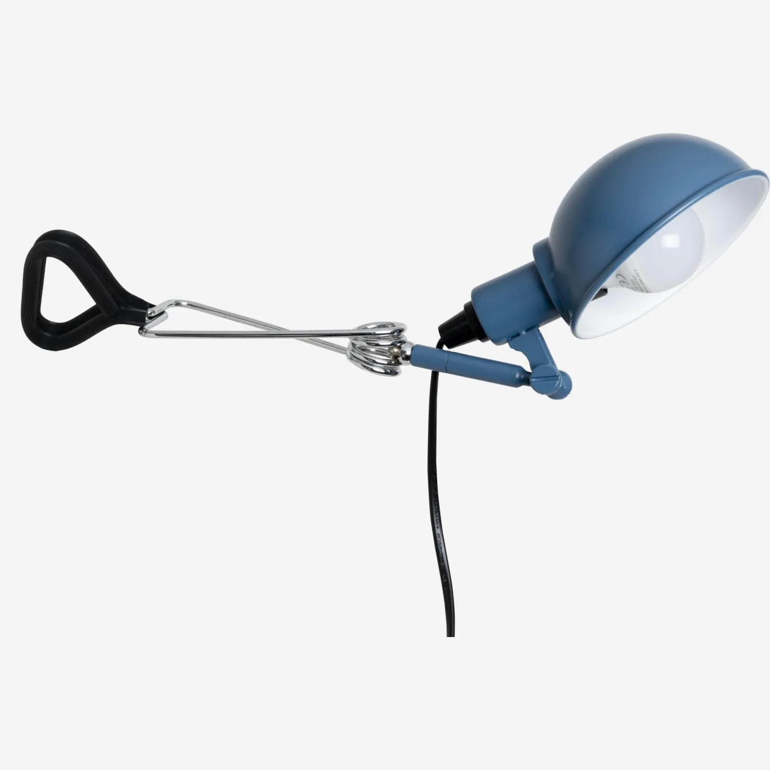 Lampe de bureau à pince en métal - 10 cm - Bleu