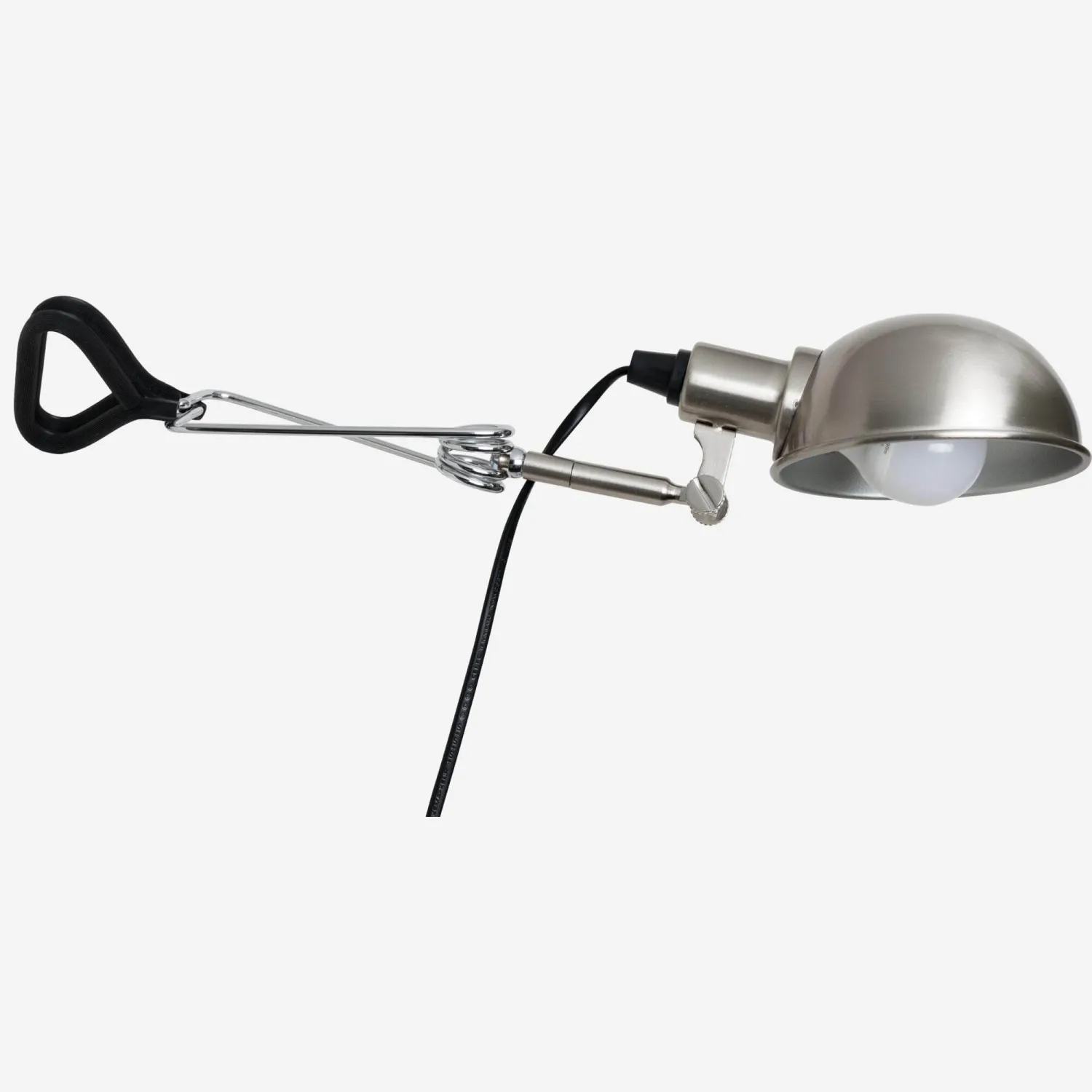 Lampe de bureau à pince en métal - 11 cm - Argenté