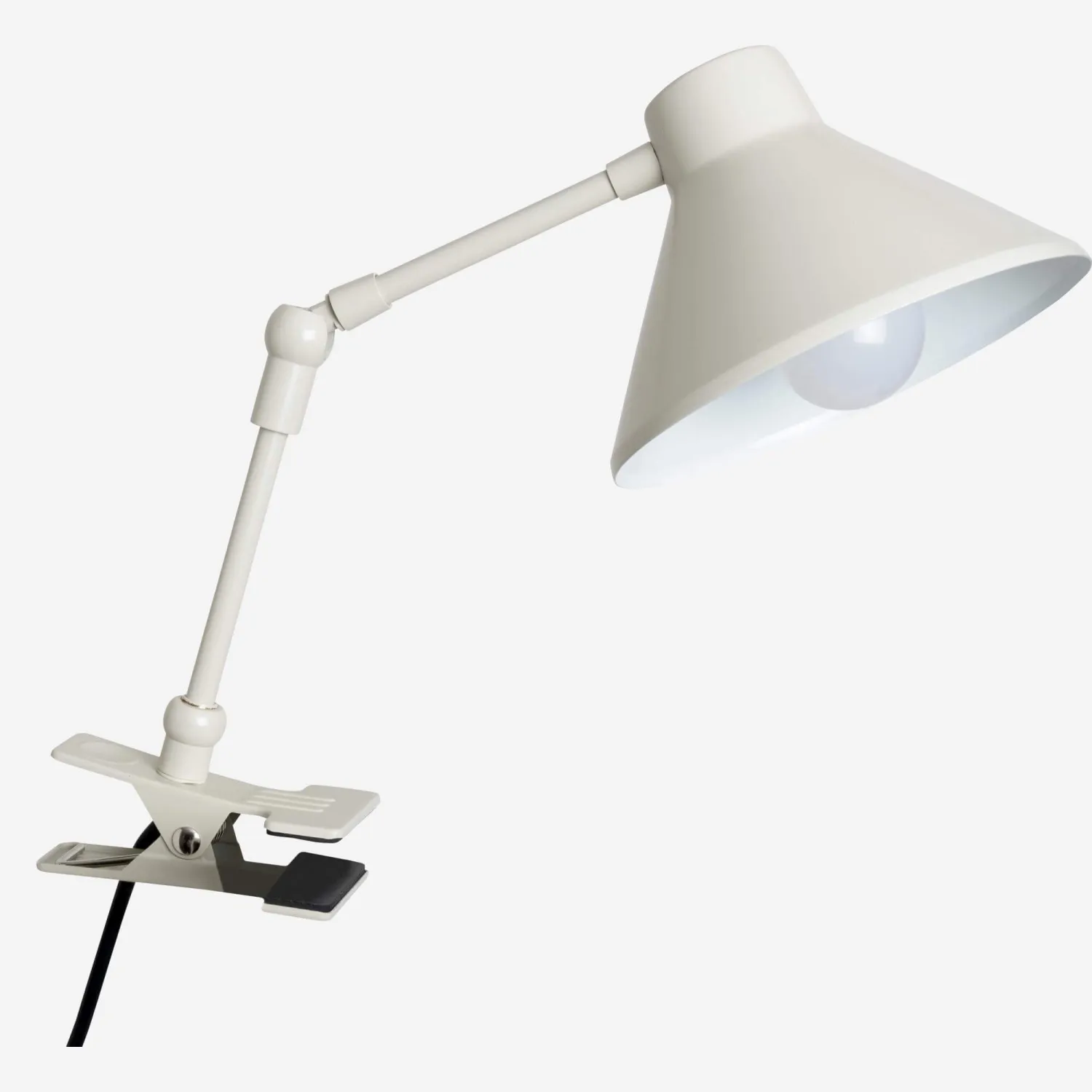 Lampe de bureau à pince en métal - 24 x 15 cm - Gris - Design by Ross Menuez