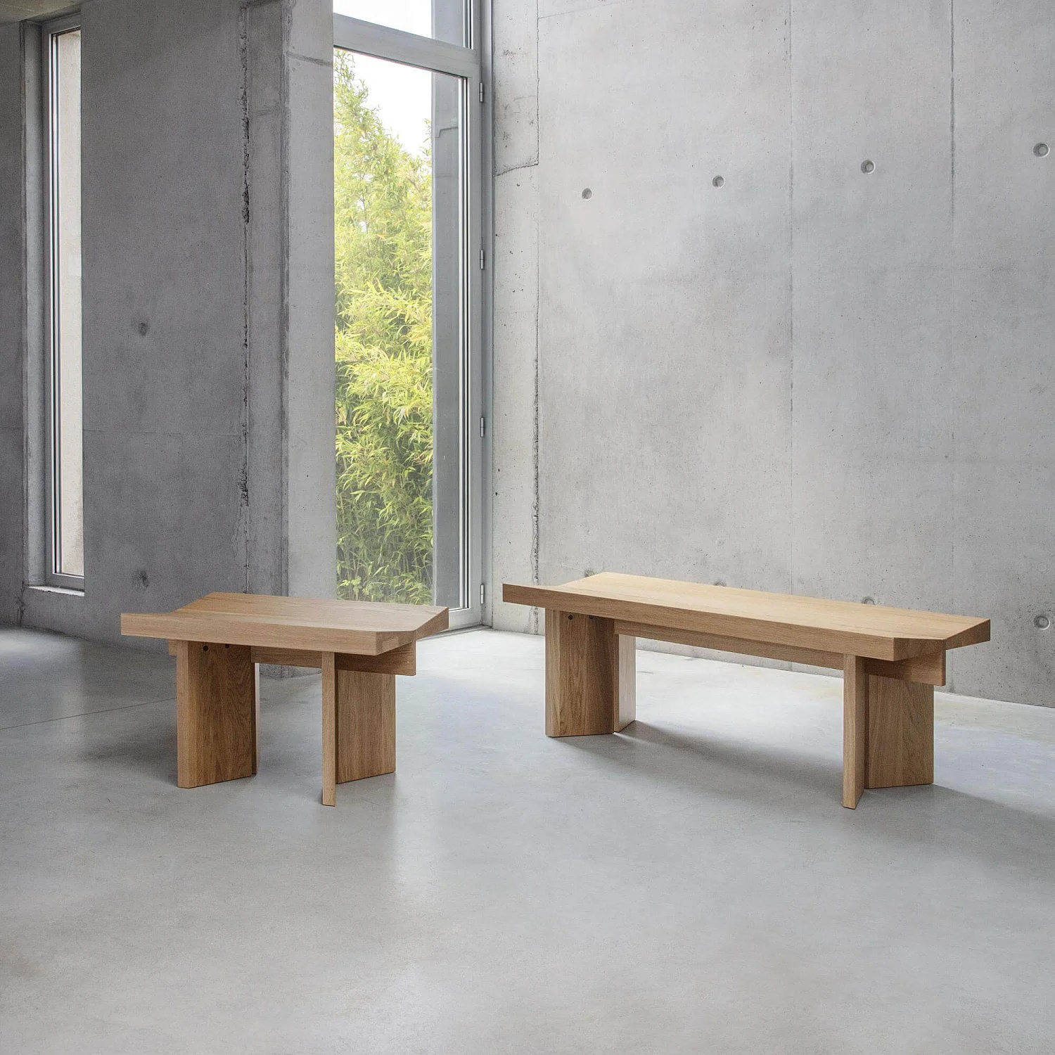 Banc en chêne - 70 cm - 1