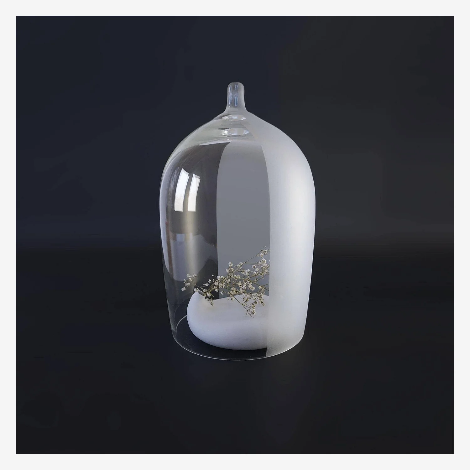 DESIGNERBOX/CLOSED GLASS DOME NIPPY S  - 3