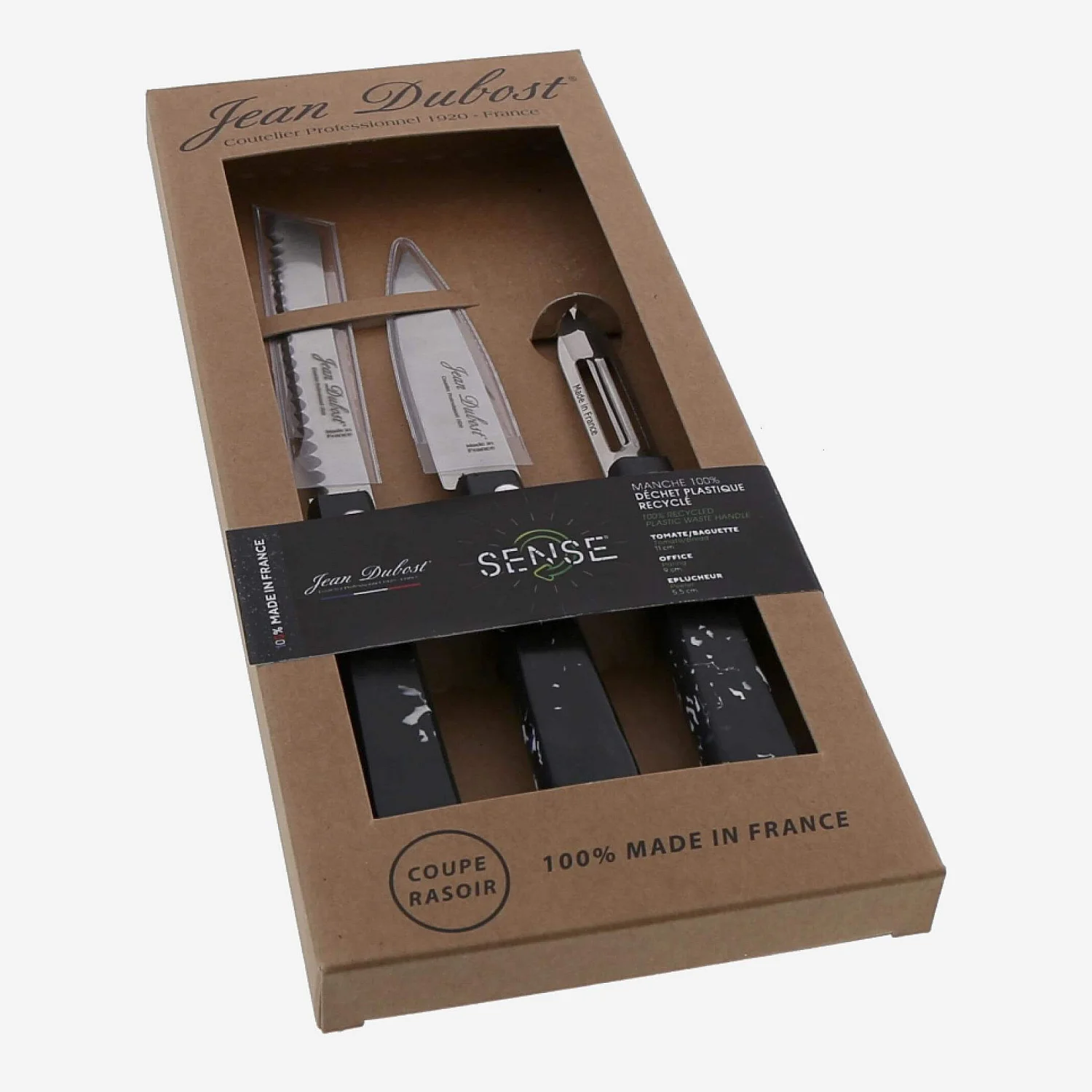 Set de 3 couteaux - Modèle Sense - Noir - 2