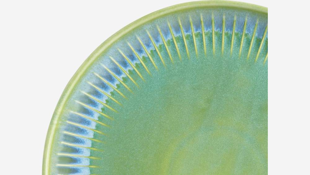 Flacher Teller aus Porzellan - Grün - 26,5 cm
