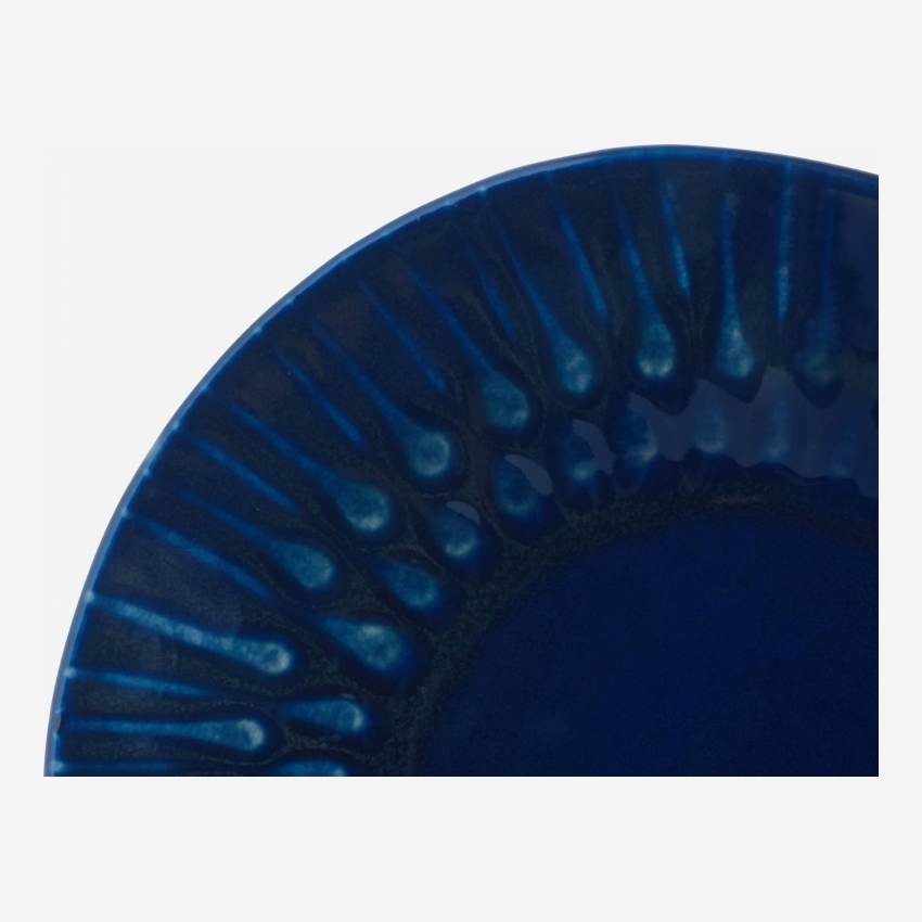 Plato de Postre de Gres - Azul noche - 21 cm