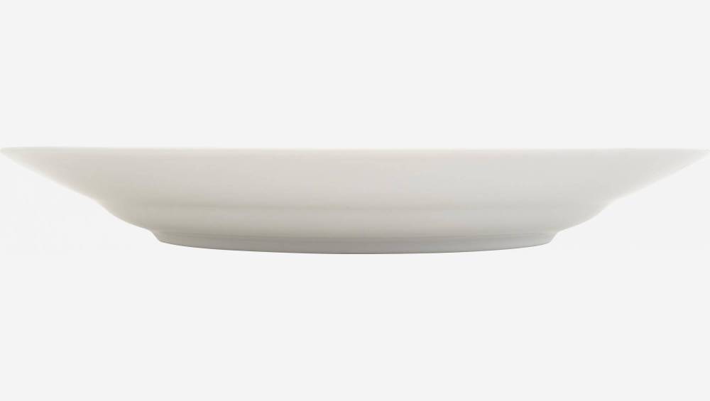 Porcelain dessert plate - 23 cm - White