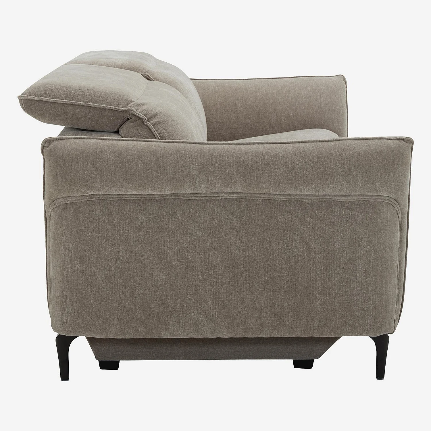 Relaxsofa elektrisch 3-Sitzer - Stoff - Taupe - 7