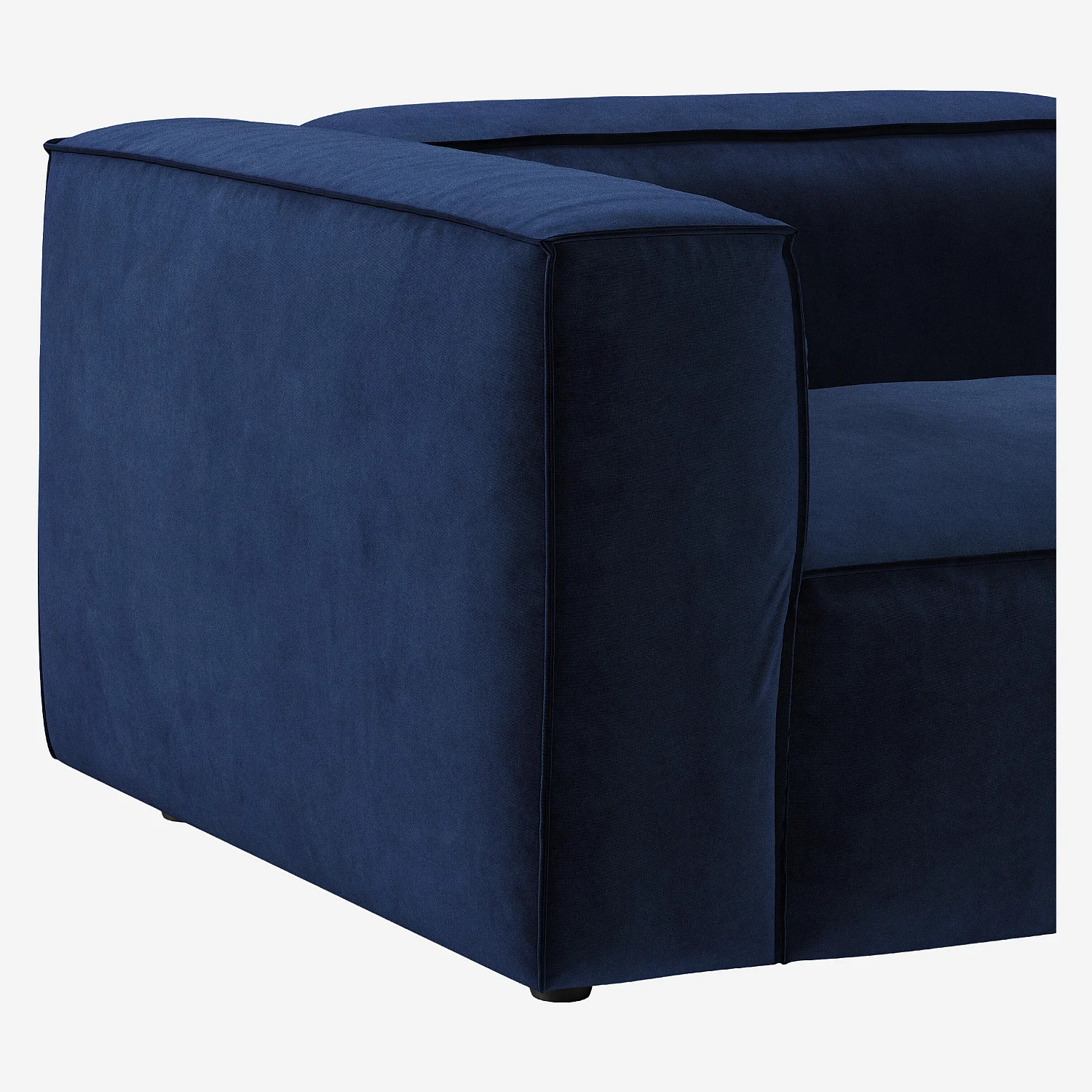 Canapé 3 places en velours - Bleu marine - 3