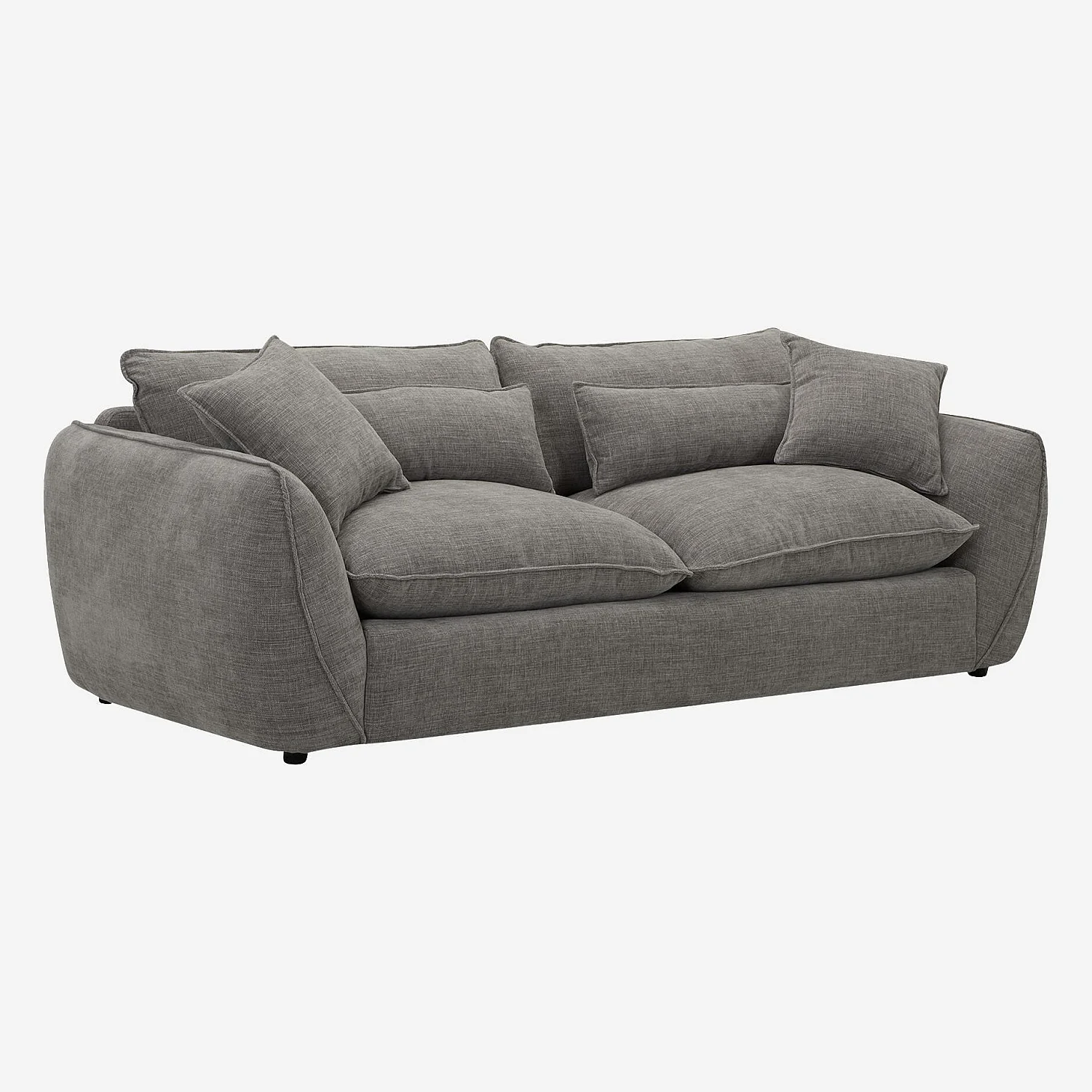 Sofa 4-Sitzer - Stoff - mit Federfüllung - Schiefergrau - 5