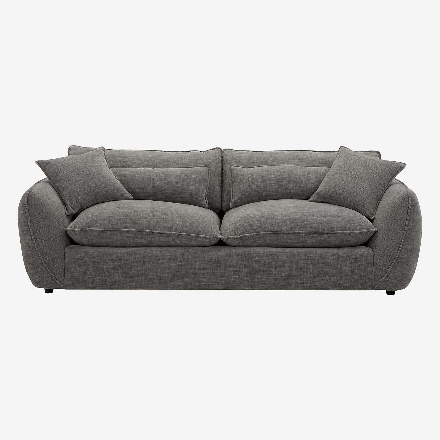 Sofa 4-Sitzer - Stoff - mit Federfüllung - Schiefergrau - 2