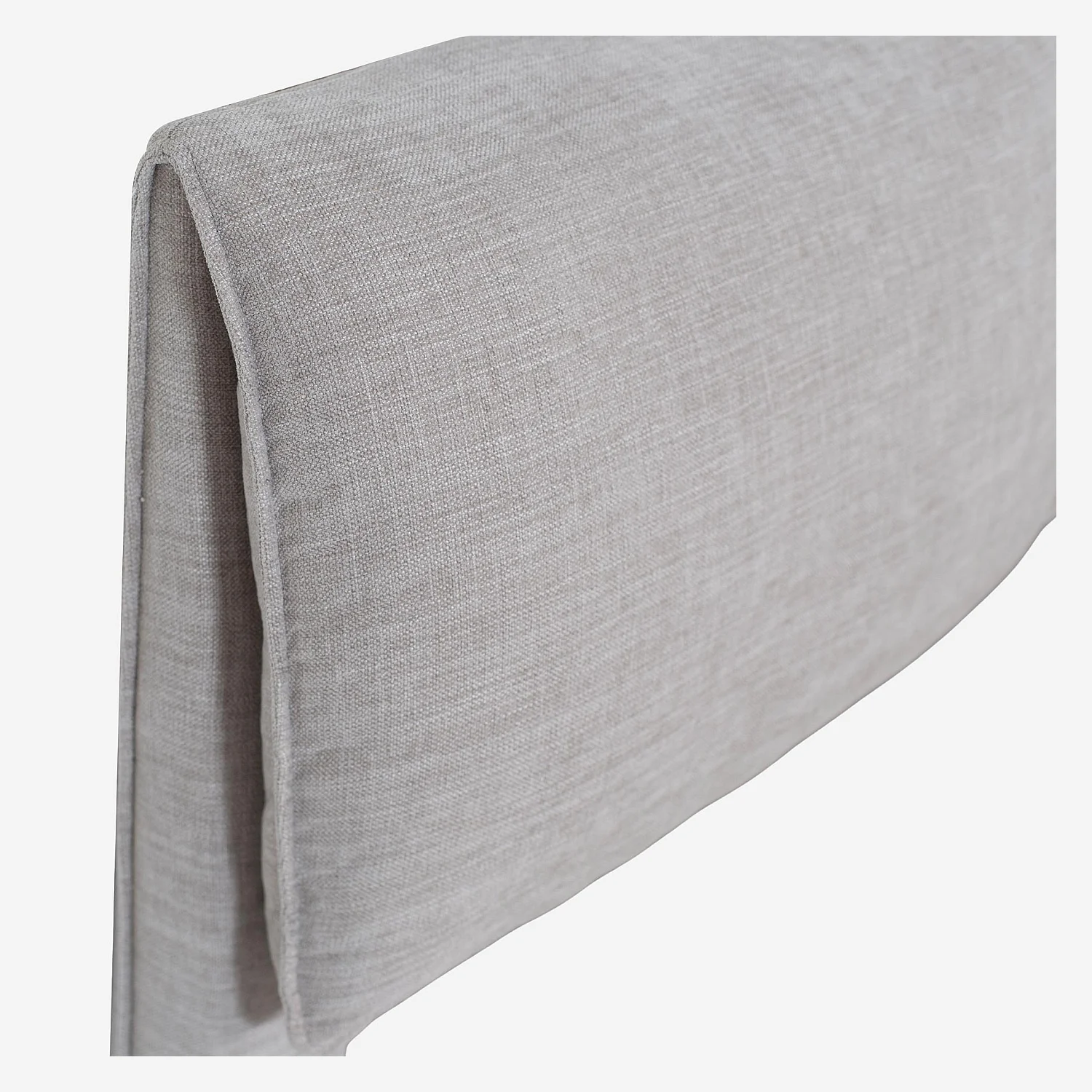 Lit 160 x 200 cm en tissu - Gris perle - 3