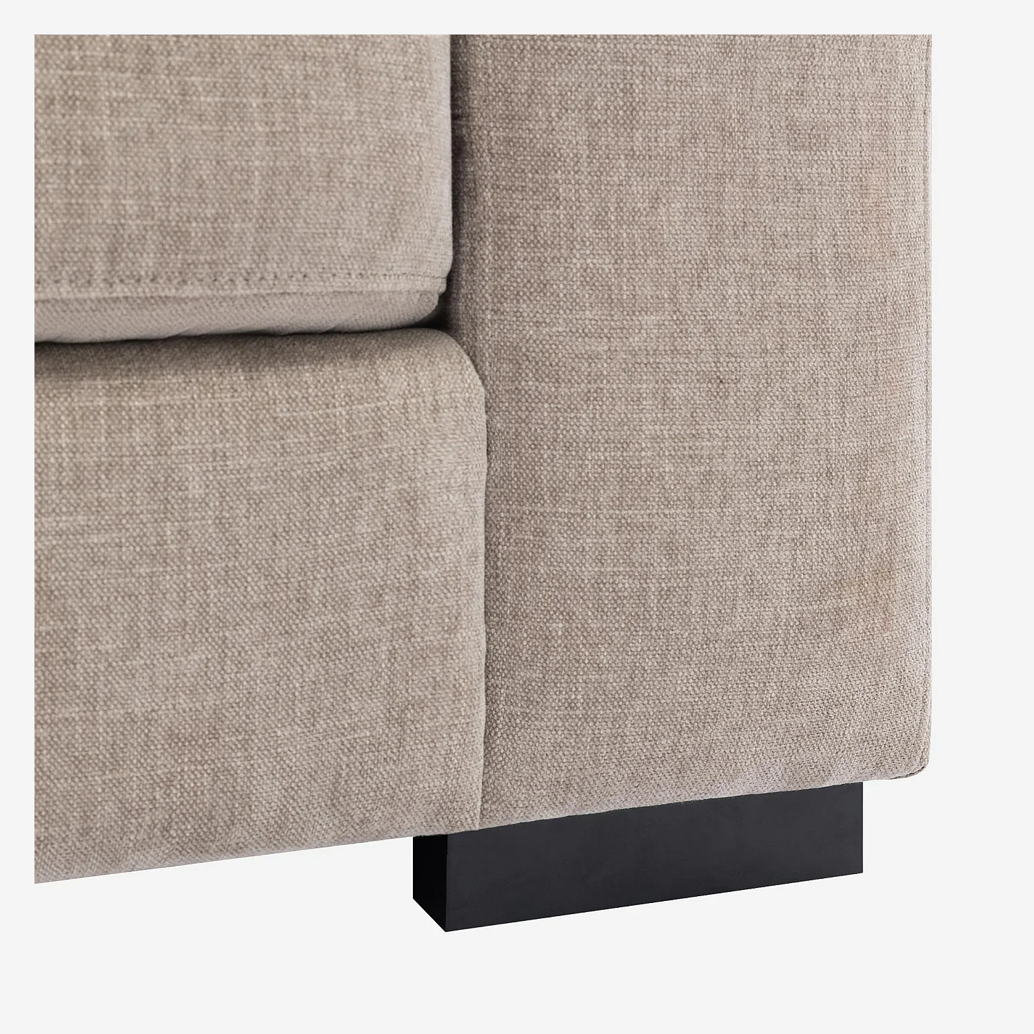 Canapé 4 places en tissu garni de plumes - Taupe - 7