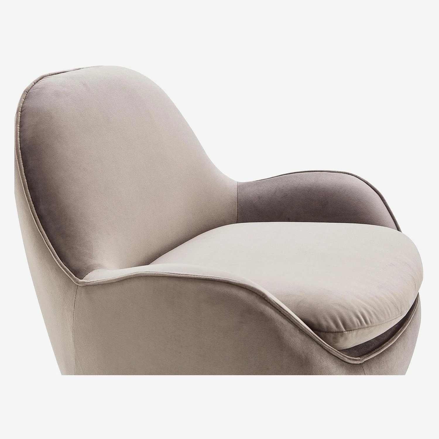 Poltrona girevole in velluto - Talpa - 4