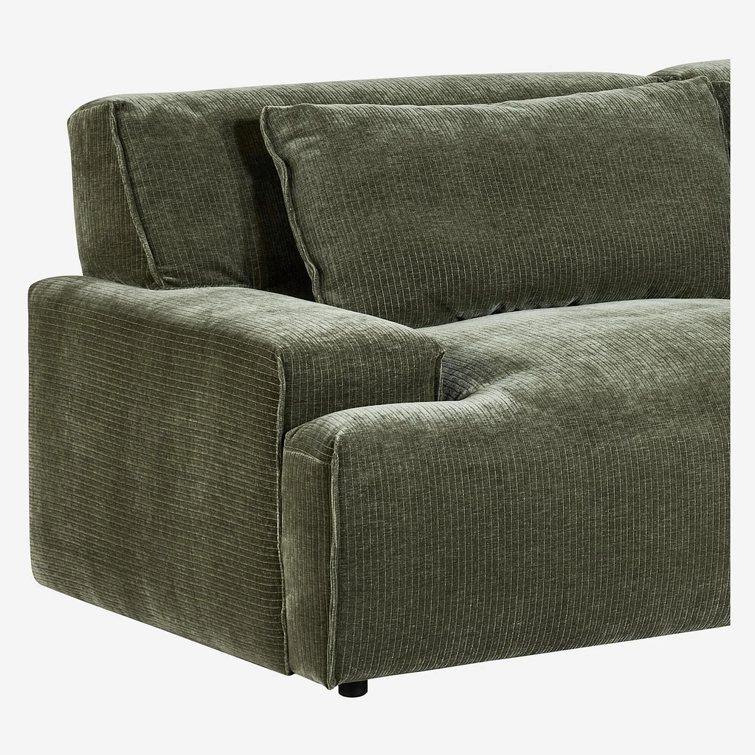 Canapé 3 places en velours - Vert kaki - 3