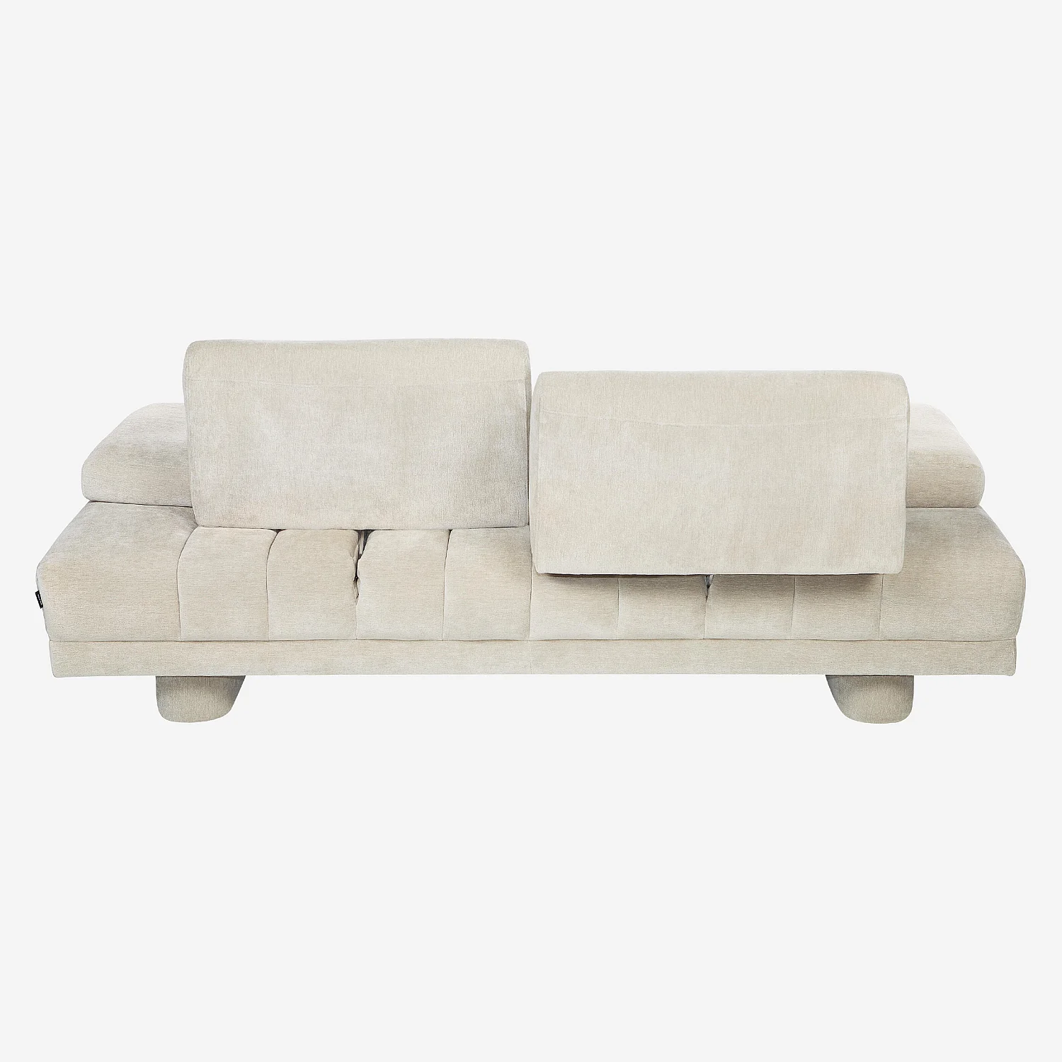 Canapé 3 places en tissu avec dossier avance-recule - Grège - 13