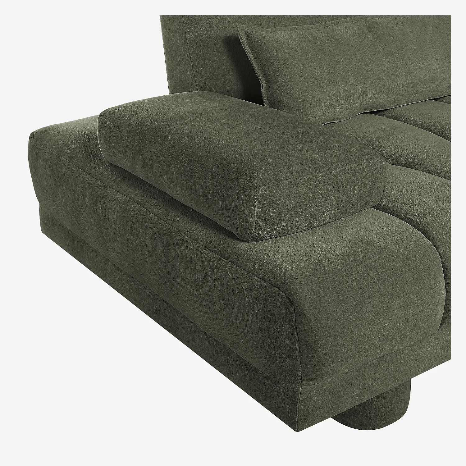 Driezitsbank van stof met verstelbare voor-achter rugleuning - Khaki groen - 6