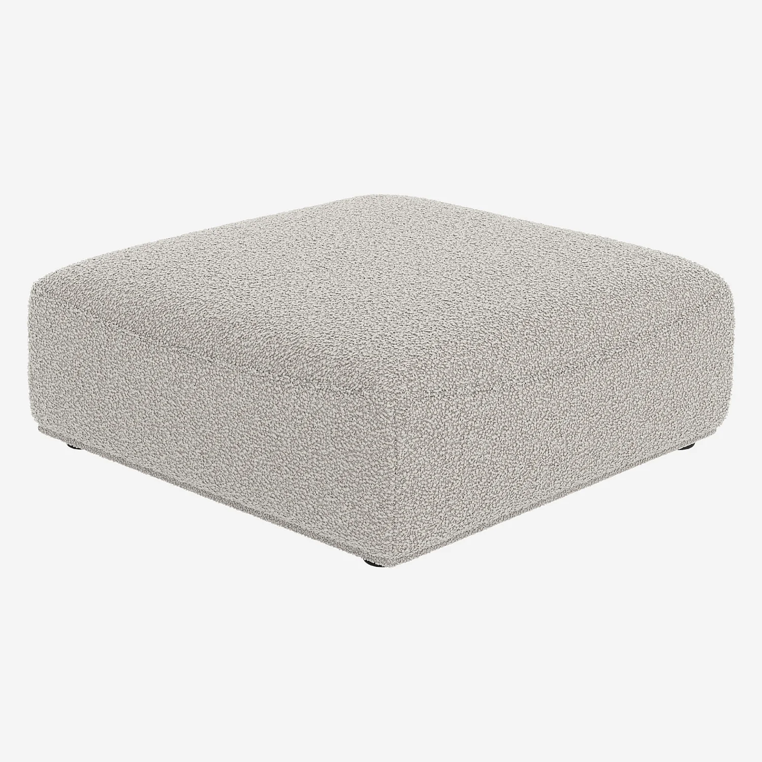 Repose-pieds en tissu bouclette - Gris perle - 2