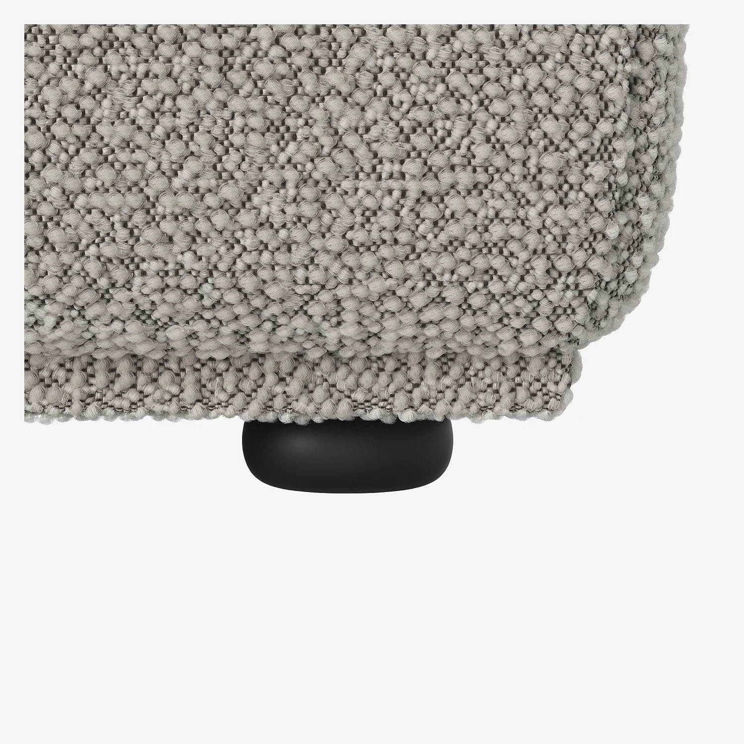 Repose-pieds en tissu bouclette - Gris perle - 3