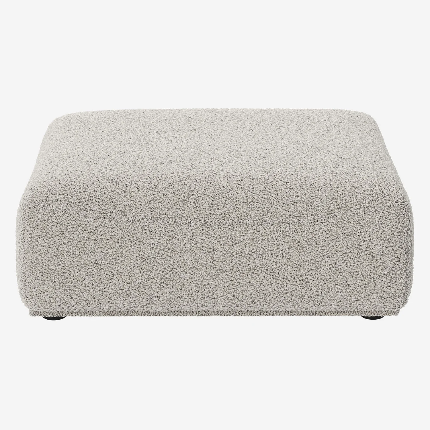 Repose-pieds en tissu bouclette - Gris perle - 4