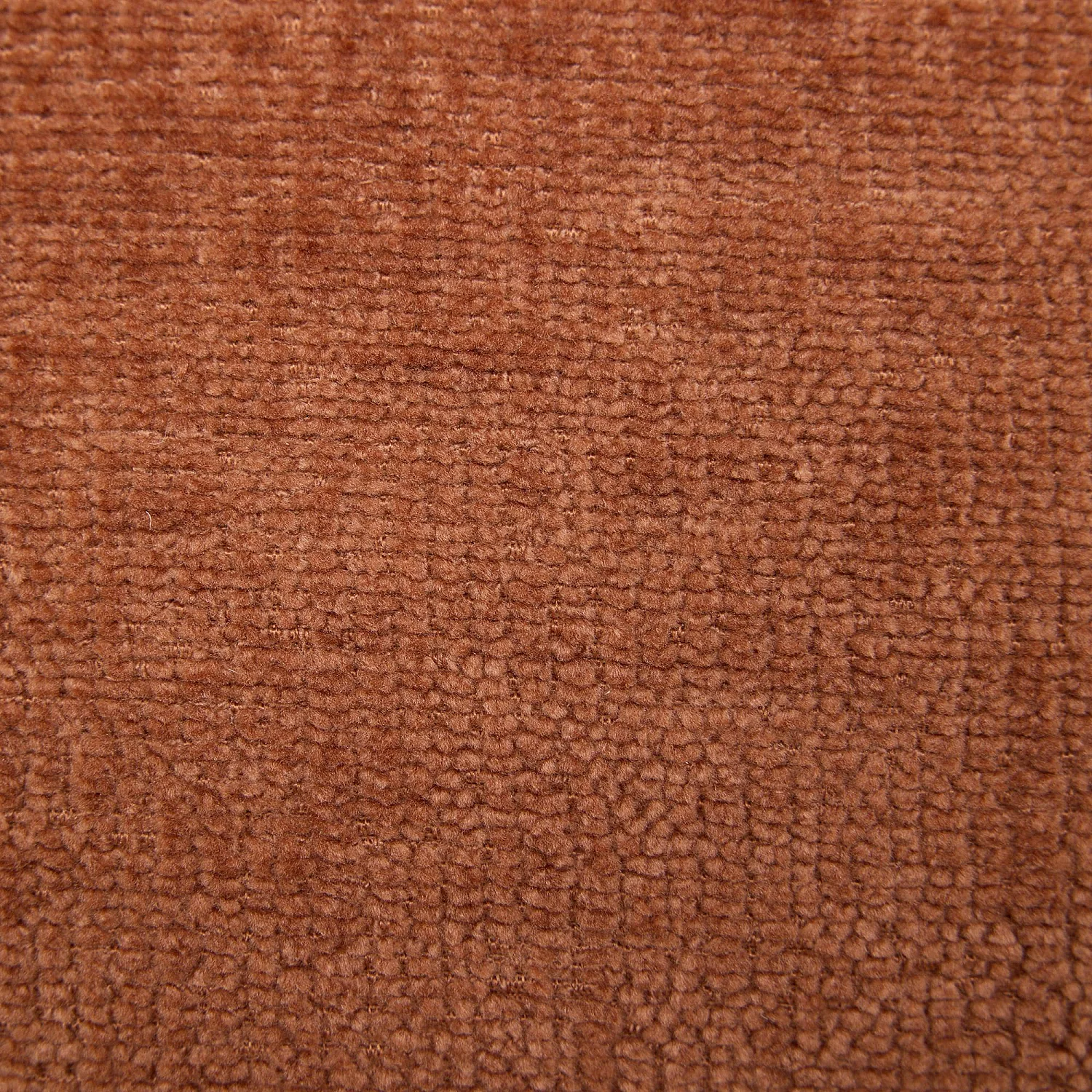 Drehsessel - Chenille-Stoff und verchromtes Metall - Terracotta - 5