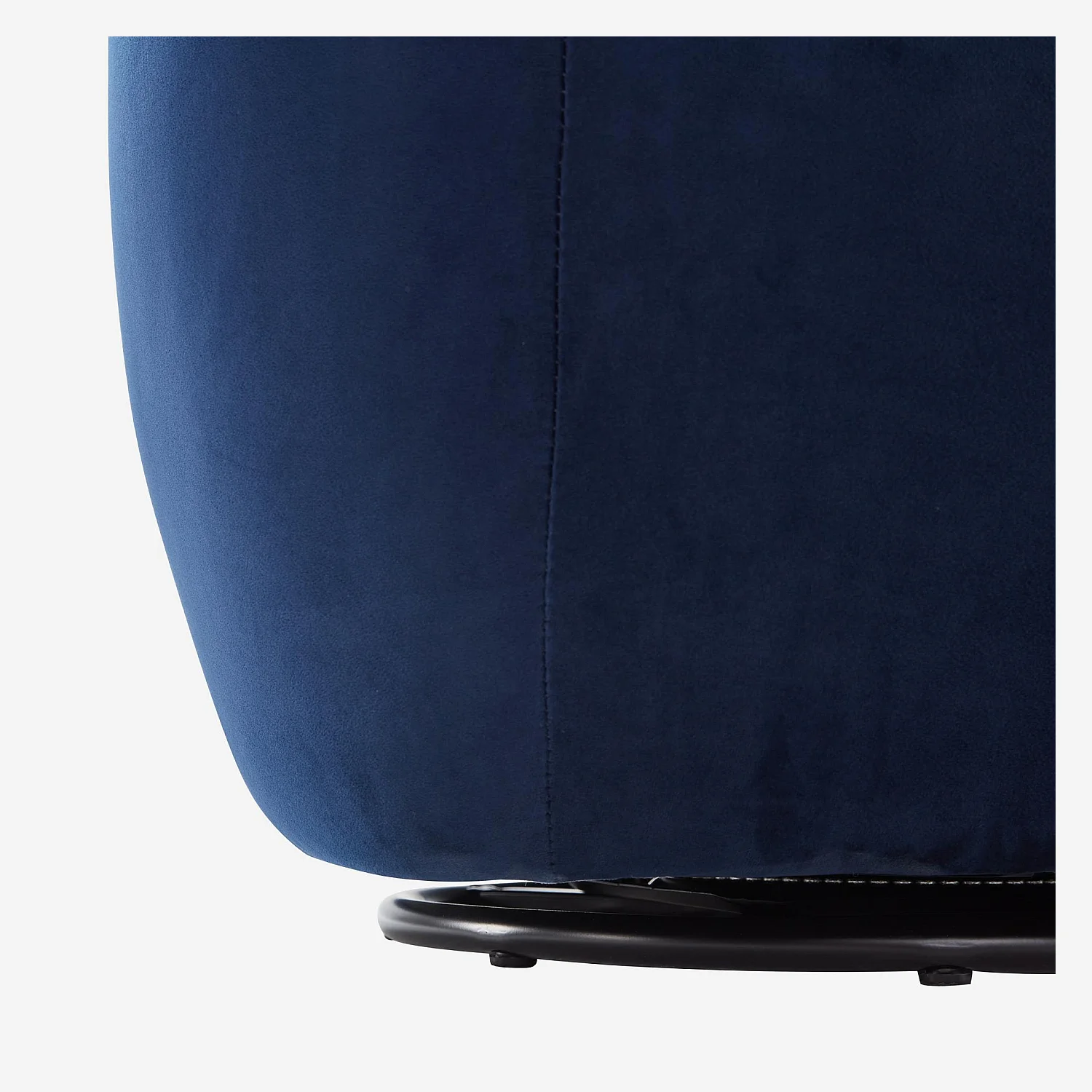 Fauteuil pivotant en velours - Bleu roi - 8