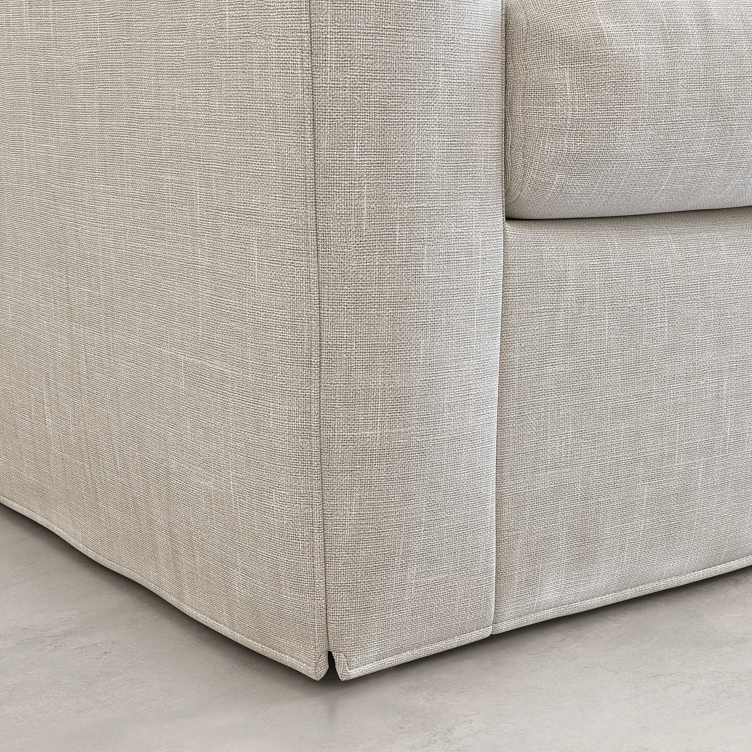 3-zitsbank met afneembare hoes van katoen en linnen - Ivoor - 7