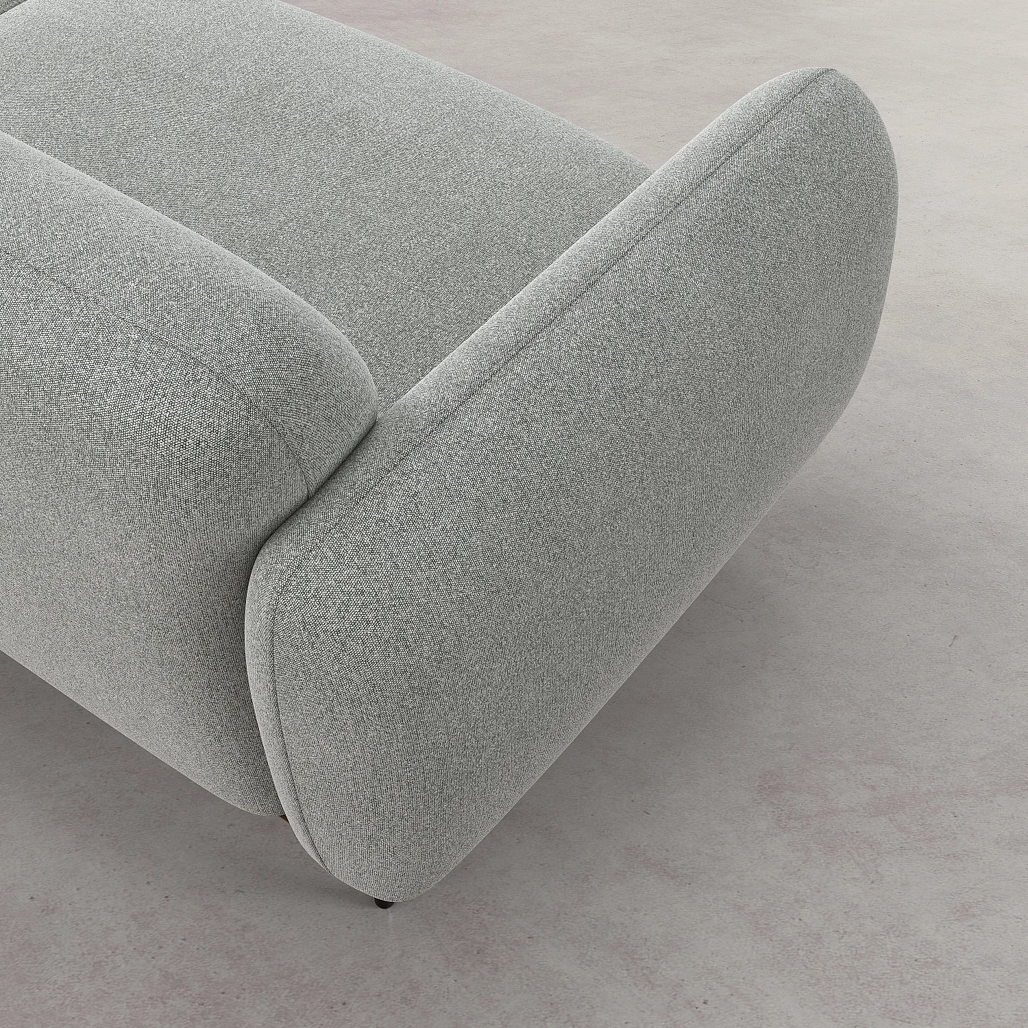 Canapé 3 places en tissu - Gris mélangé - 9