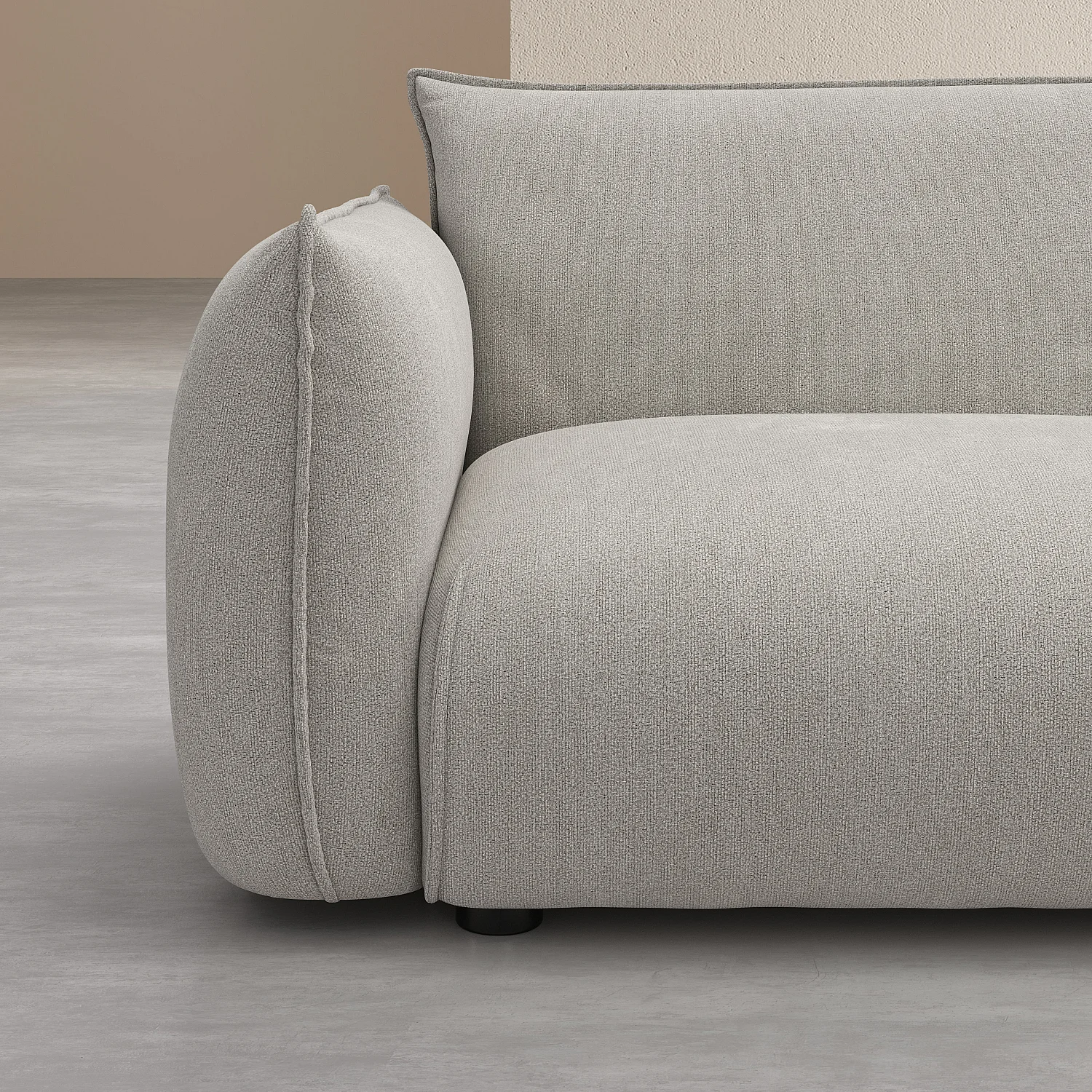 Sofá esquinero derecho de tela - Gris perla - Diseño de Morten Georgsen - 7