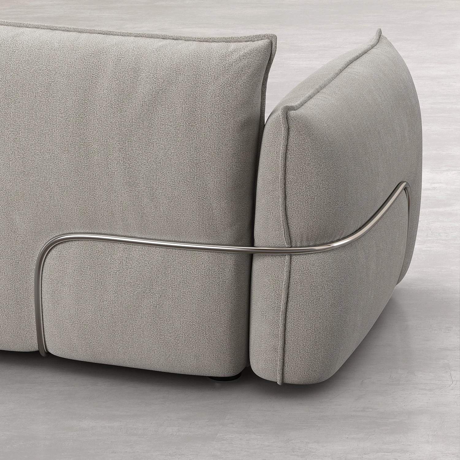 Divano d'angolo destro in tessuto - Grigio perla - Design di Morten Georgsen - 3