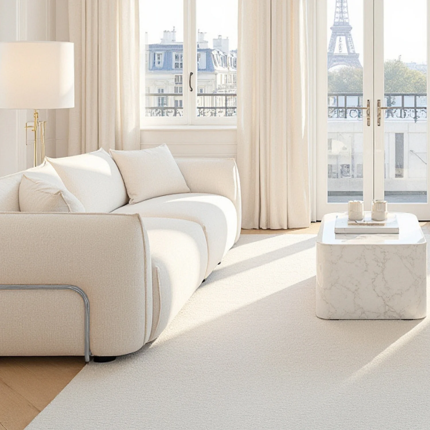 Canapé 3 places en tissu - Écru - Design by Morten Georgsen - 9