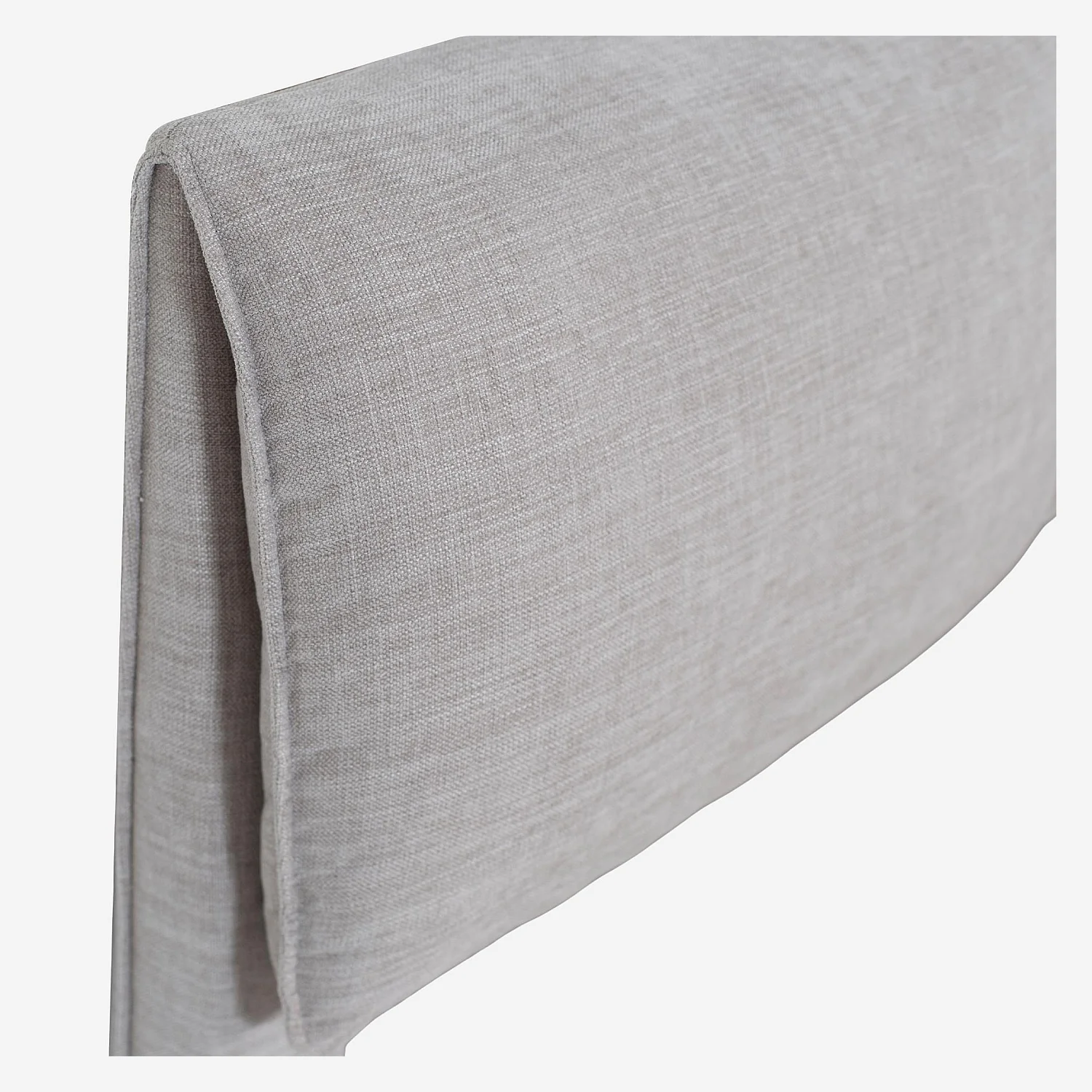 Lit 180 x 200 cm en tissu - Gris perle - 3