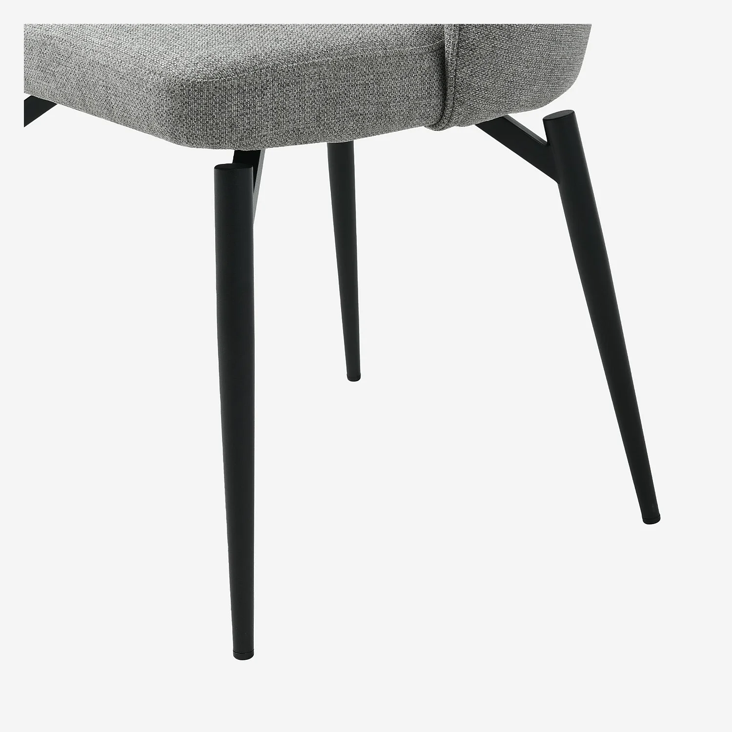 Lot de 2 chaises en tissu et métal - Gris ardoise - 5