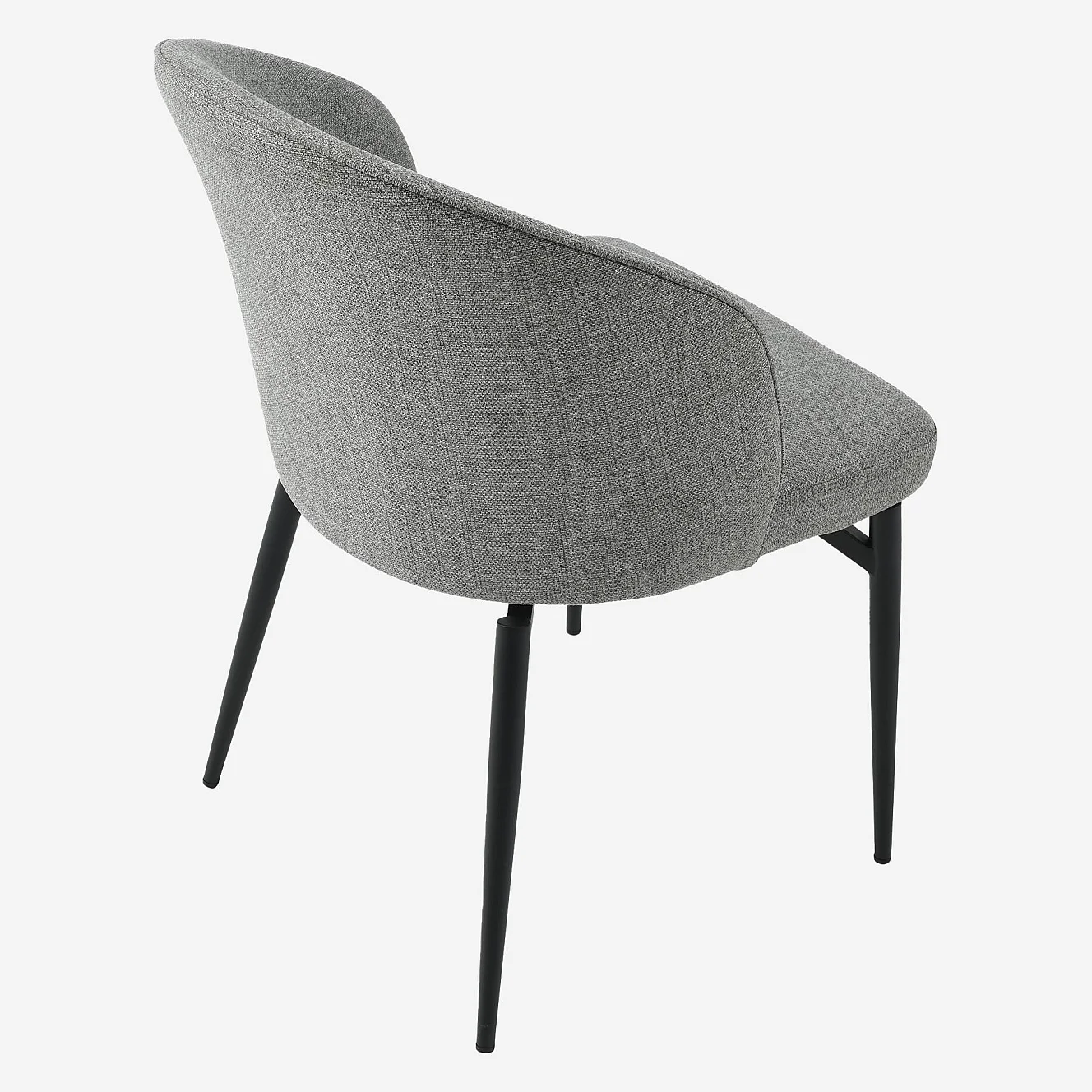 Lot de 2 chaises en tissu et métal - Gris ardoise - 7